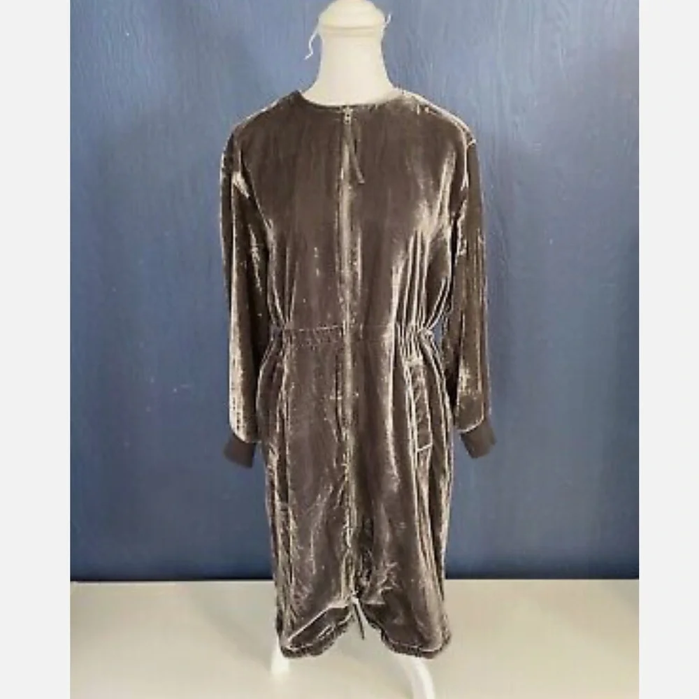 Gap Gray Velvet Velour Dress - Picture 4 of 5